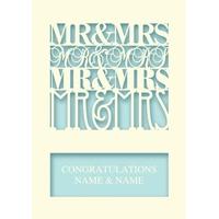 mr mrs personalised wedding card