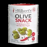 Mr Filbert\'s Pitted Green Olives with Chilli & Black Pepper 65g - 65 g, Black