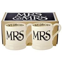Mrs & Mrs Set of 2 1/2 Pint Mugs