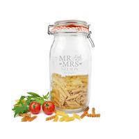 Mr & Mrs Large Glass Kilner Jar