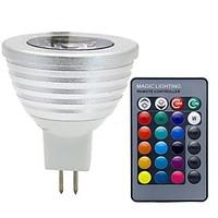 MR16 3W RGB DC 12V LED Lamp 16 Color LED Spot Light with IR Remote Controller LED Bulb for Home Party Christmas Decoration