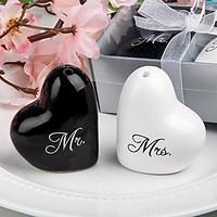 mr mrs ceramic salt pepper shakers