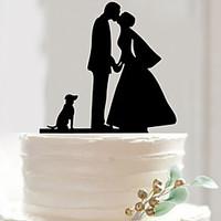 mr and mrs acrylic dog wedding cake inserted fine decoration birthday  ...