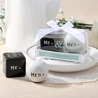 mr mrs ceramic salt pepper shakers