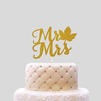 mr mrs with Maple Leaf Cake Topper