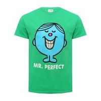 mr men mens 100 cotton green short sleeve crew neck mr perfect charact ...