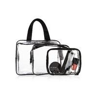 ms collection outstanding value 3 piece clear cosmetic bag set