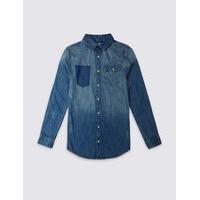 M&S Collection Pure Cotton Denim Shirt (3-14 Years)