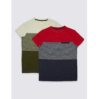 M&S Collection 2 Pack Striped Tops (3-14 Years)