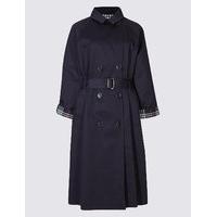 M&S Collection Pure Cotton Trench Coat with Stormwear