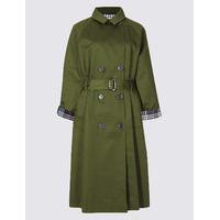 ms collection pure cotton trench coat with stormwear