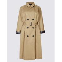 M&S Collection Pure Cotton Trench Coat with Stormwear