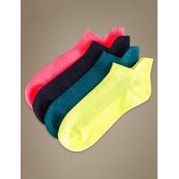 M&S Collection 4 Pair Pack Sports Trainer Liner Socks