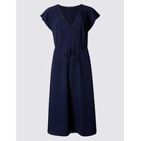 M&S Collection Tie Detail Short Sleeve Swing Dress