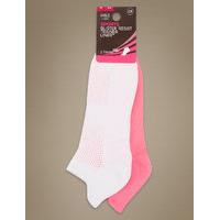 ms collection 2 pair pack blister resist trainer liner socks