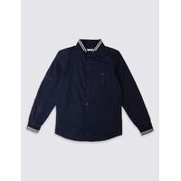 M&S Collection Pure Cotton Long Sleeve Shirt (3-14 Years)