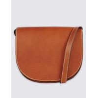 M&S Collection Leather Contrast Stitch Across Body Bag