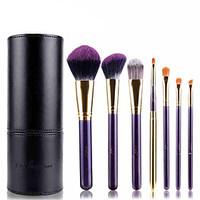 MSQ 7pcs Makeup Brushes set Hypoallergenic/Limits bacteria Fiber Purple Blush brush Shadow/Lip/Brow Brush Makeup Kit Cosmetic Brushes