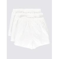 M&S Collection 3 Pack Pure Cotton Easy to Iron Woven Boxers