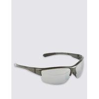 M&S Collection Half Rim Sports Wrap Sunglasses