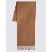 M&S Collection Pure Cashmere Fringe Trim Scarf