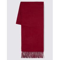 M&S Collection Pure Cashmere Fringe Trim Scarf