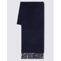 M&S Collection Pure Cashmere Fringe Trim Scarf