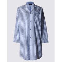 M&S Collection Pure Cotton Classic Striped Nightshirt