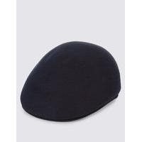 ms collection pure wool flat cap with stormwear