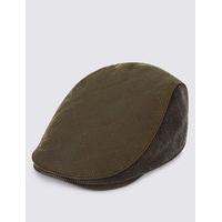 ms collection pure cotton waxed quilted thinsulate flat cap with storm ...