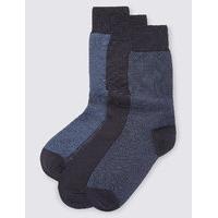 M&S Collection Luxury 3 Pairs of Luxury Cotton Socks