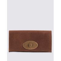 M&S Collection Leather Round Lock Purse with Cardsafe