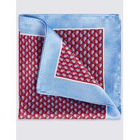 ms collection pure silk printed pocket square