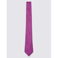 M&S Collection Luxury Pure Silk Printed Tie