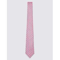 M&S Collection Luxury Pure Silk Printed Tie