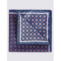 M&S Collection Pure Silk Printed Pocket Square