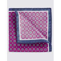 M&S Collection Pure Silk Printed Pocket Square