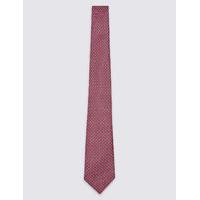 M&S Collection Luxury Pure Silk Printed Tie