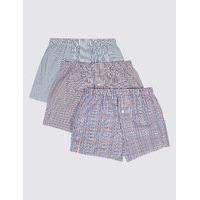 ms collection 3 pack pure cotton assorted boxers