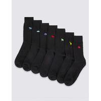 ms collection 7 pairs of cool freshfeet animal print socks