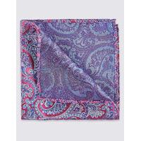 M&S Collection Pure Silk Paisley Print Pocket Square