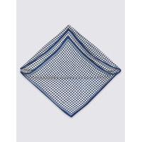 ms collection pure silk checked pocket square