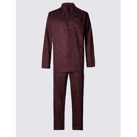 M&S Collection 2in Longer Pure Cotton Printed Pyjamas
