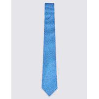 ms collection pure silk geometric print tie