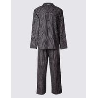 M&S Collection Easy Care Checked Pyjamas