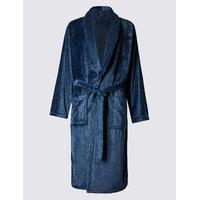 M&S Collection 2in Longer Fleece Dressing Gown with Belt