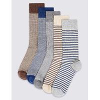 M&S Collection 5 Pairs of Cool & Freshfeet Cushioned Sole Socks