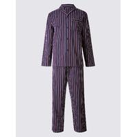 ms collection pure cotton striped pyjamas
