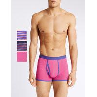 M&S Collection 3 Pack Stretch Assorted Trunks