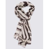 M&S Collection Pure Silk Printed Scarf